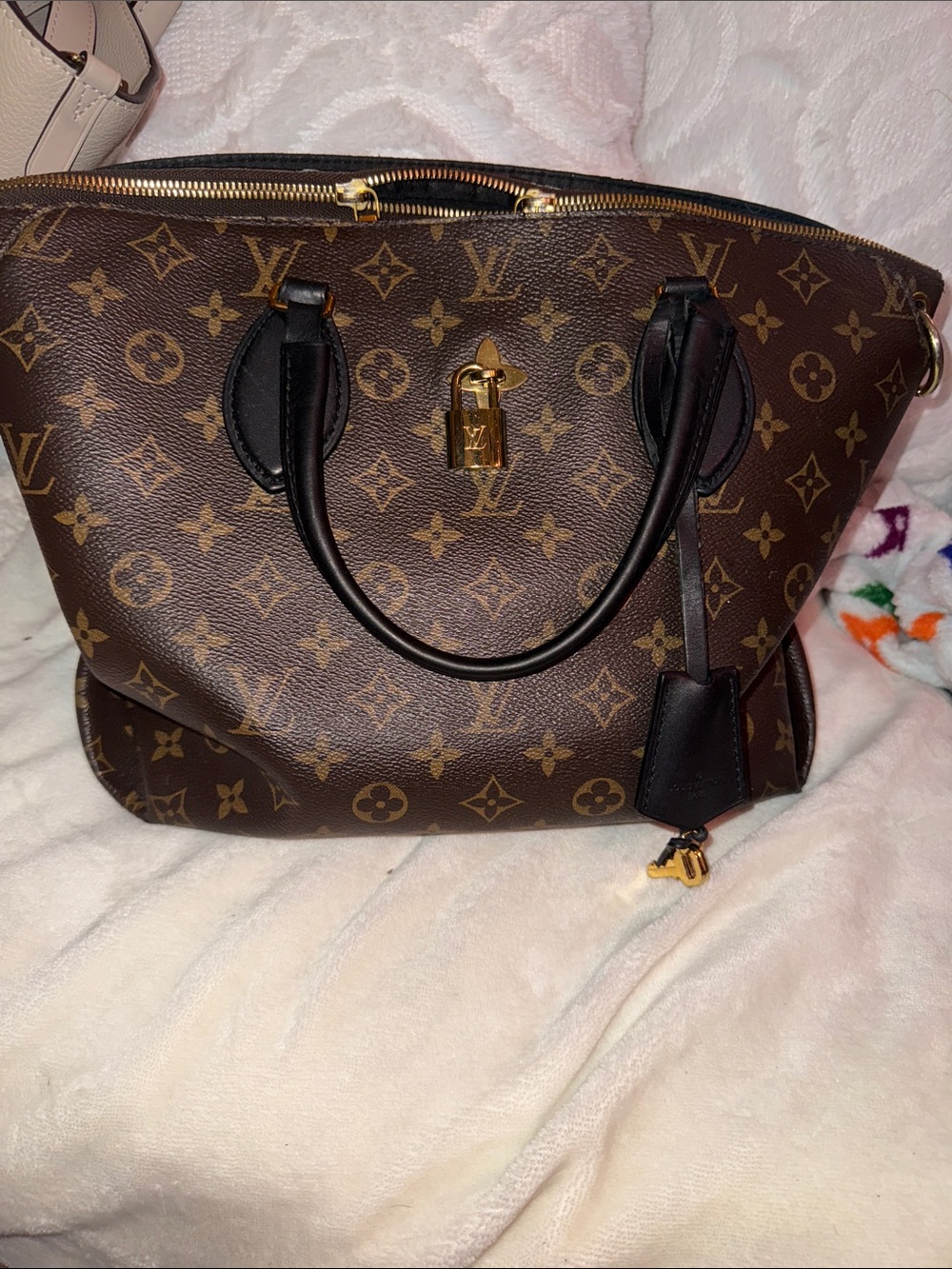 Louis Vuitton Monogram Canvas Flower Zip MM in Brown and Gold